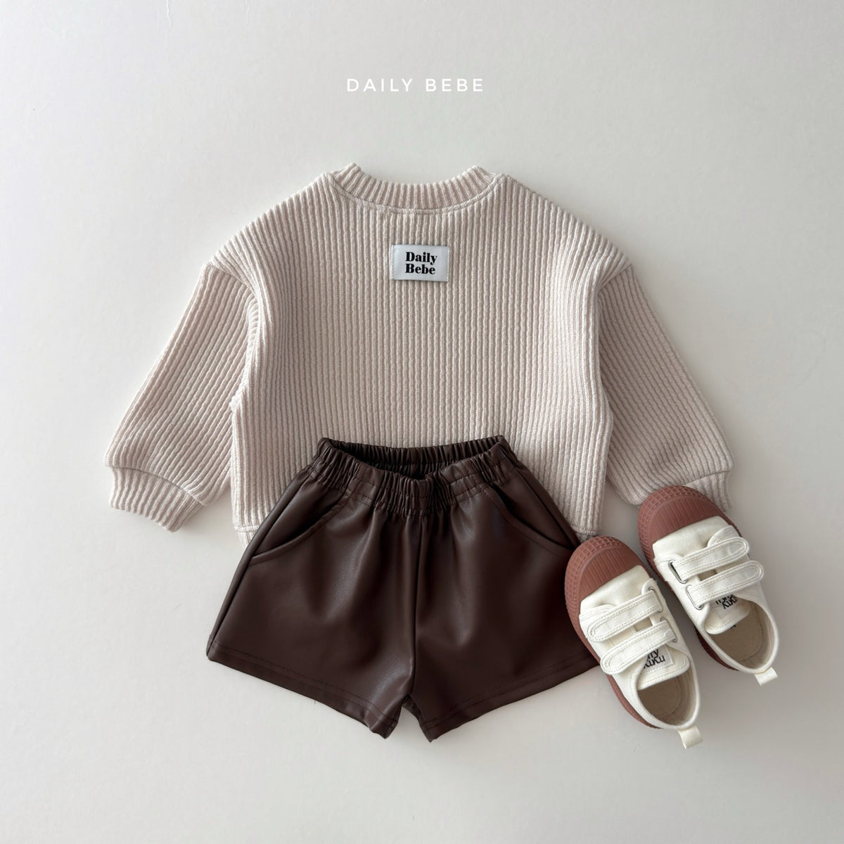 韓國童裝 26秋| DD27 Ribbed Layered Sweatshirt 衛衣
