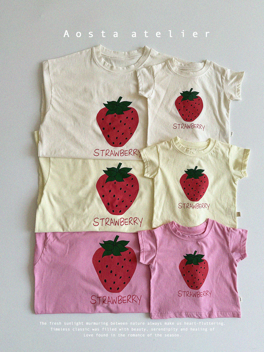 韓國童裝 25夏 | AO25229 STRAWBERRY MOM TEE