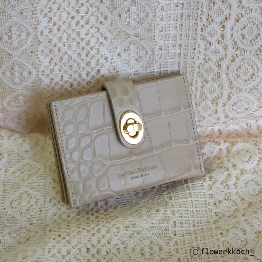 韓國真皮 | B&L Buckle Card Holder - FLO | FLOWERKKOCH 