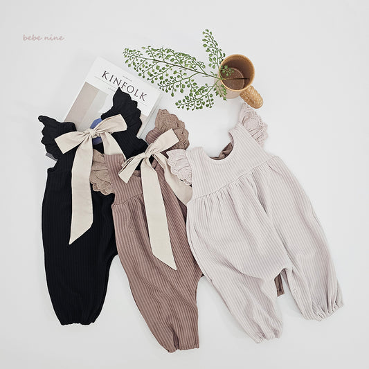 韓國童裝 25秋| BN25301 NINE ANGEL RIBBON SUIT