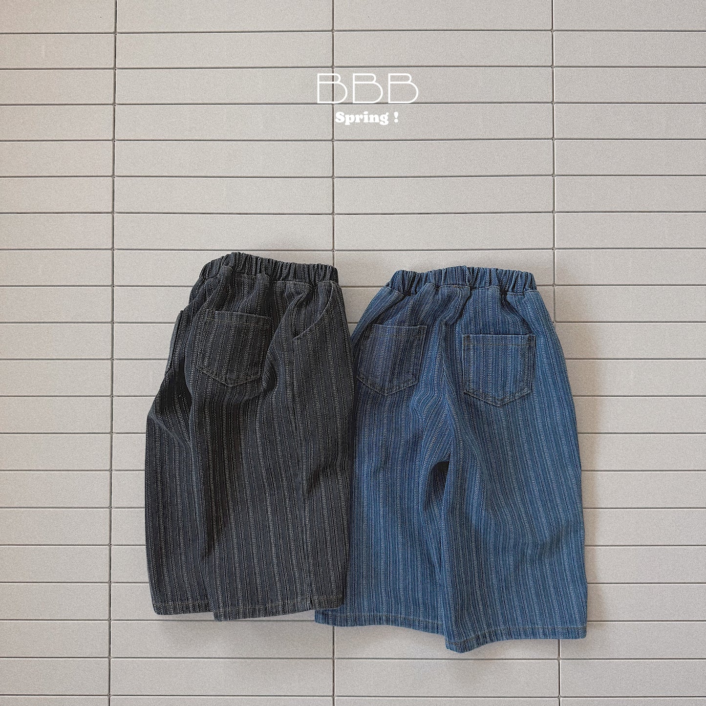 韓國童裝 26春 | BB40 Bebe Double Stripe Jeans (70-110cm)