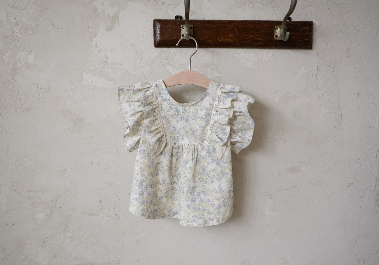 韓國童裝 26夏| FU08 Cyan Blouse 希安襯衫 (90-140cm)