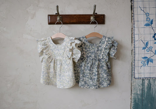 韓國童裝 26夏| FU08 Cyan Blouse 希安襯衫 (90-140cm)