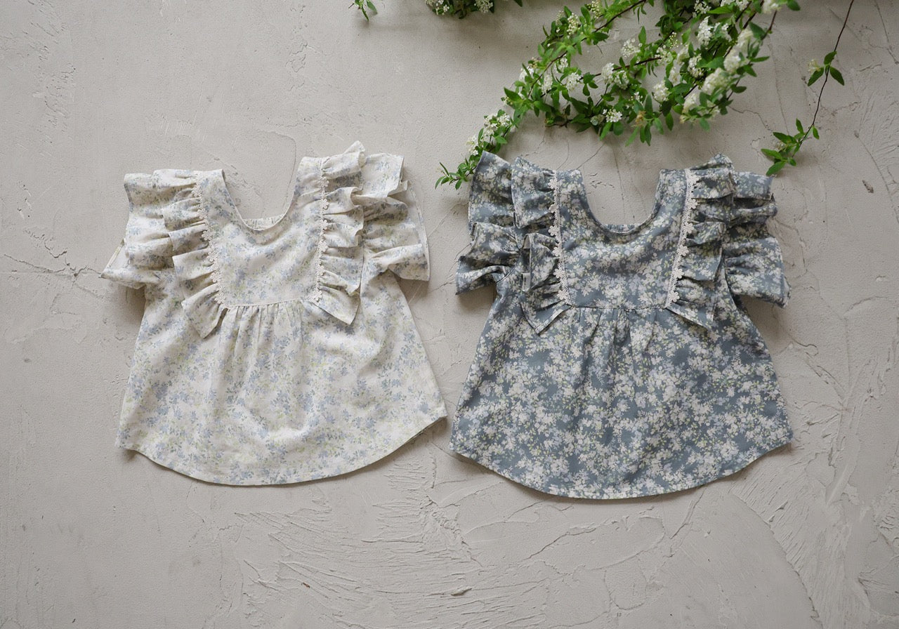 韓國童裝 26夏| FU08 Cyan Blouse 希安襯衫 (90-140cm)