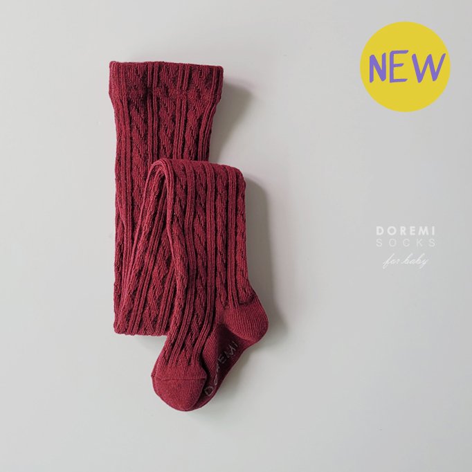 DOREMI SOCKS | Cable Tights 褲襪 (2組或之上減$10*) - FLO | FLOWERKKOCH 