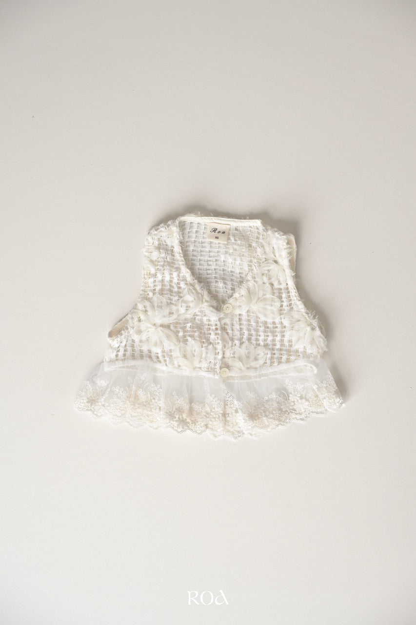 韓國童裝 26夏| RO21 Pure Lace Vest (90-120cm)