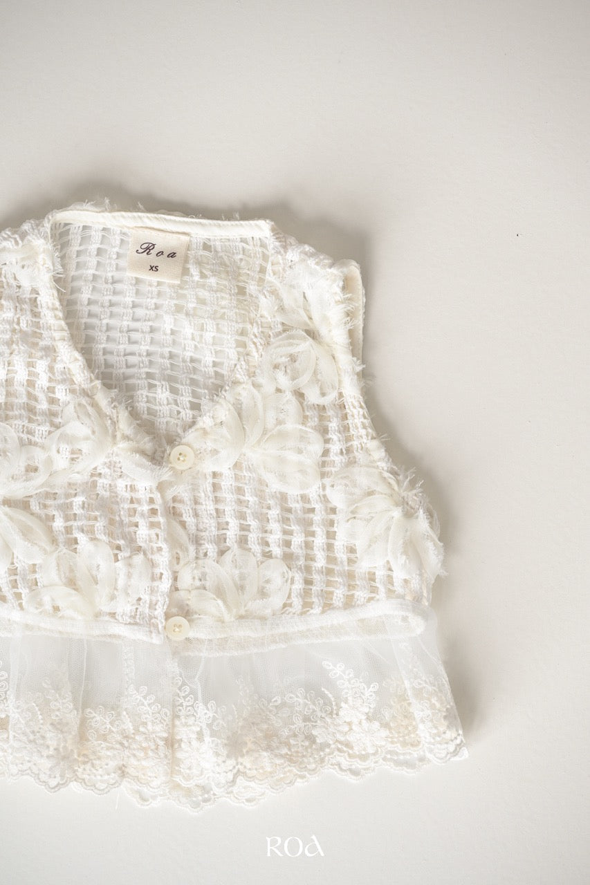 韓國童裝 26夏| RO21 Pure Lace Vest (90-120cm)