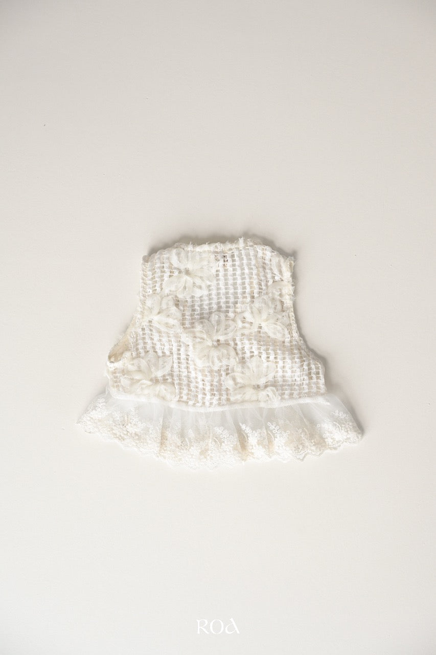 韓國童裝 26夏| RO21 Pure Lace Vest (90-120cm)
