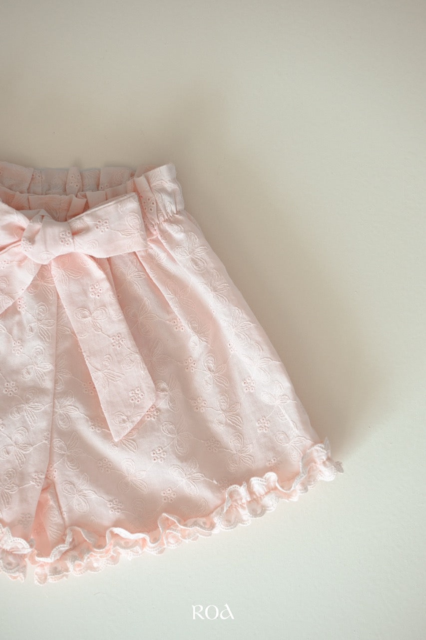 韓國童裝 26夏| RO29 Rosy Ribbon Pants (90-120cm)