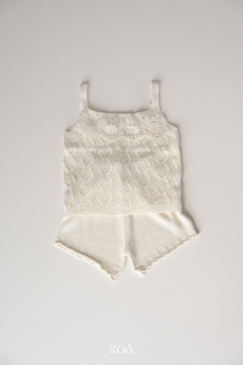 韓國童裝 26夏| RO06 Pony Knit Shorts Set (90-120cm)