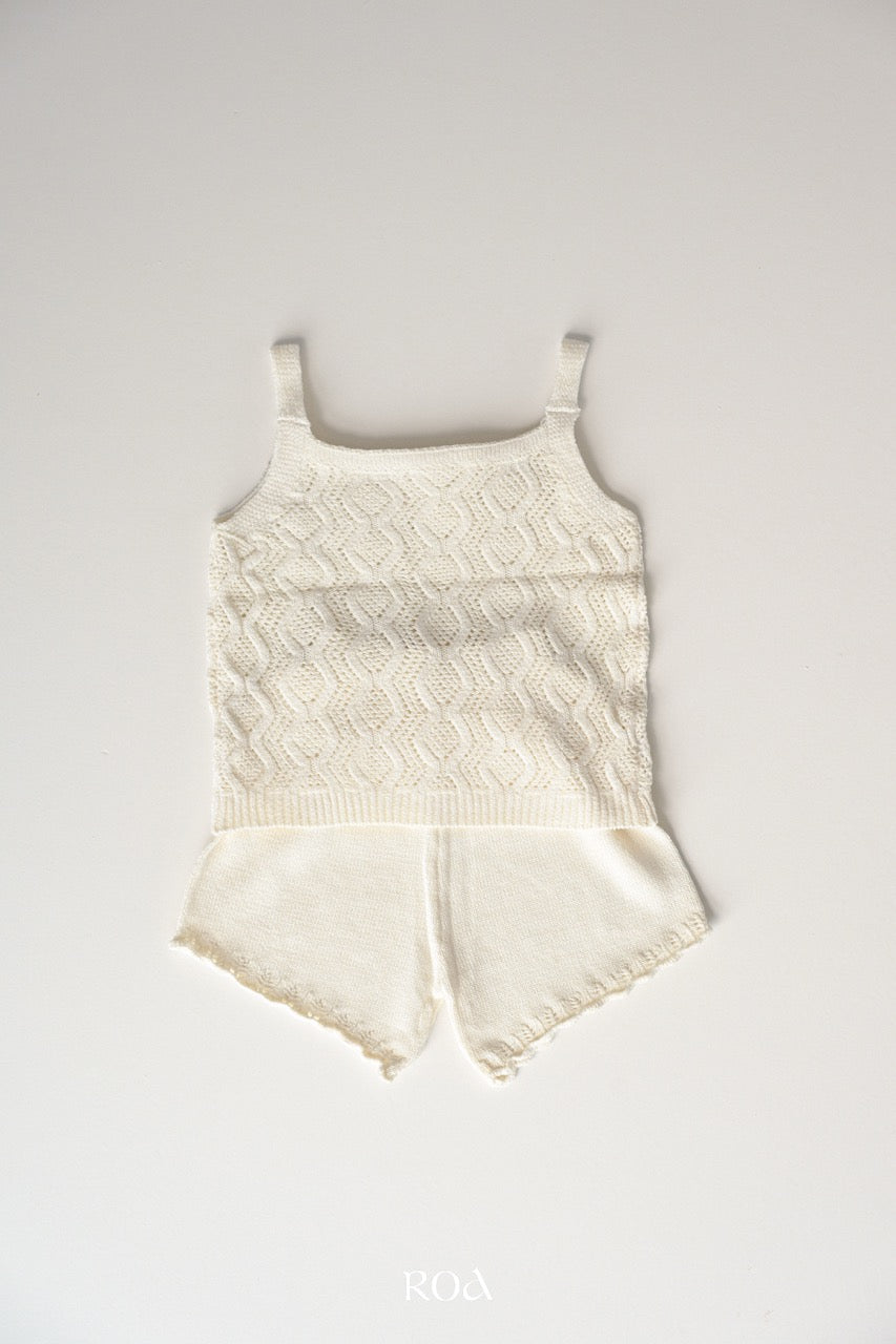 韓國童裝 26夏| RO06 Pony Knit Shorts Set (90-120cm)