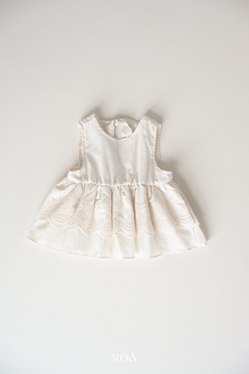 韓國童裝 26夏| RO07 Rose Embroidery Blouse (90-120cm)