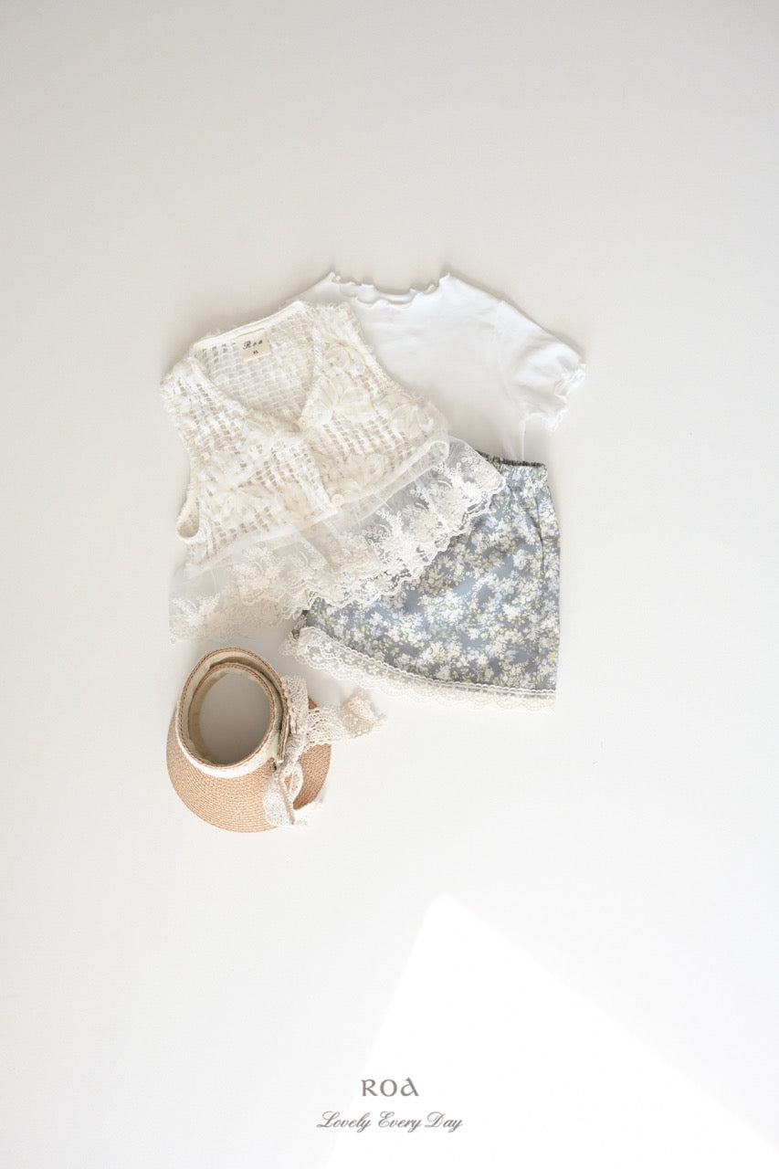 韓國童裝 26夏| RO21 Pure Lace Vest (90-120cm)