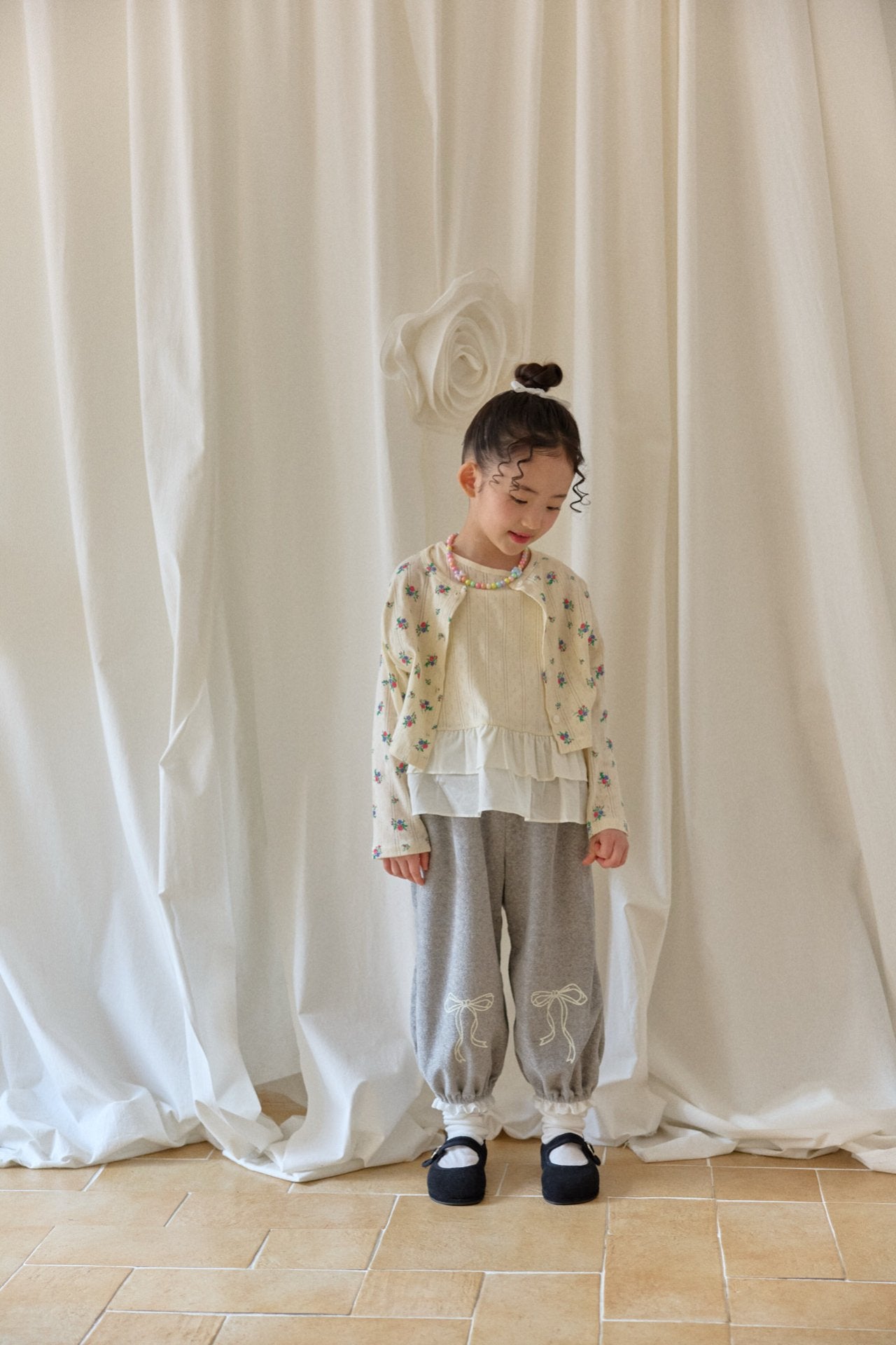 韓國童裝 26春 | BB26103  Floral Cardigan with Tee Set 碎花外套連小背心