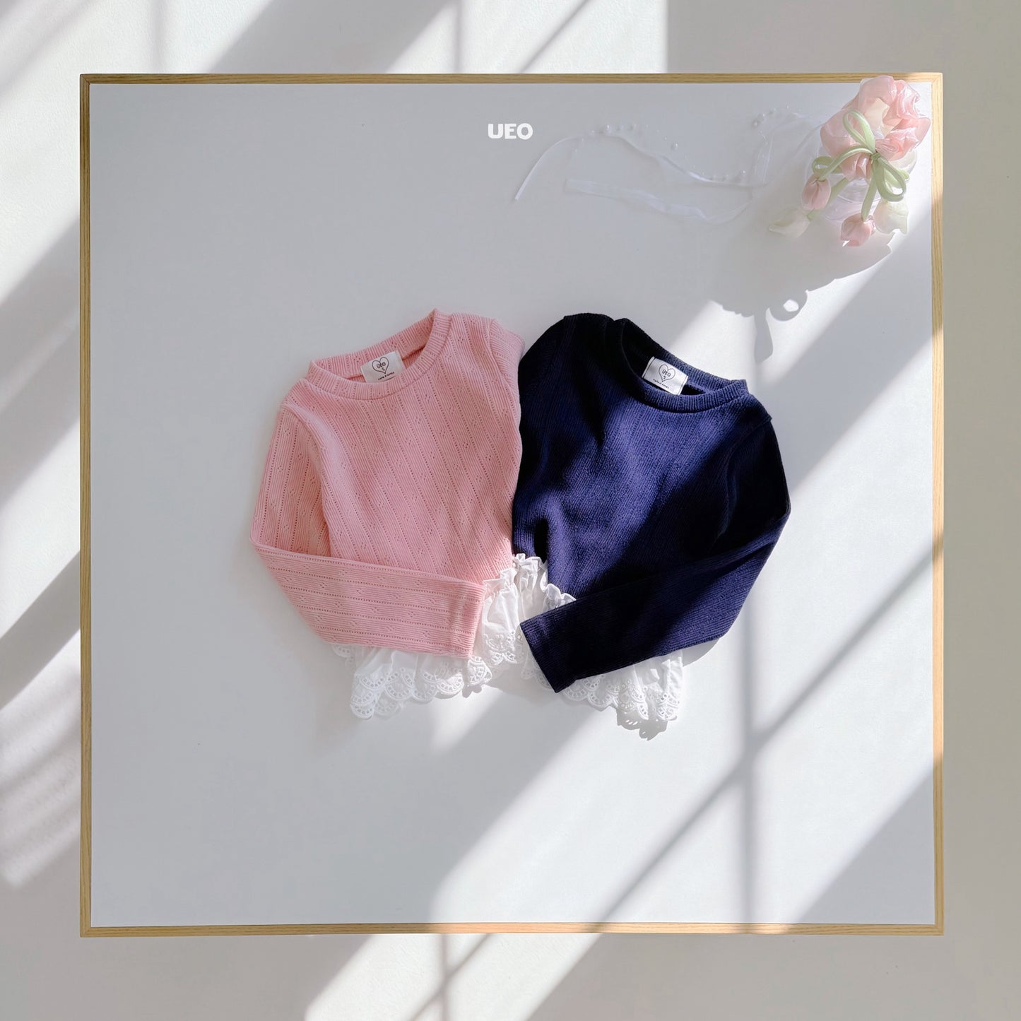 韓國童裝 26春 |  UE13 Joy Lace Frill T-Shirt (90-125cm)