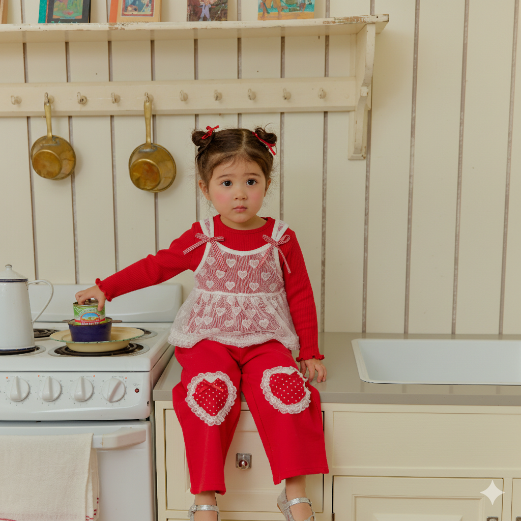 韓國童裝 26春 | SE30 圓點心褲 (90~130cm)