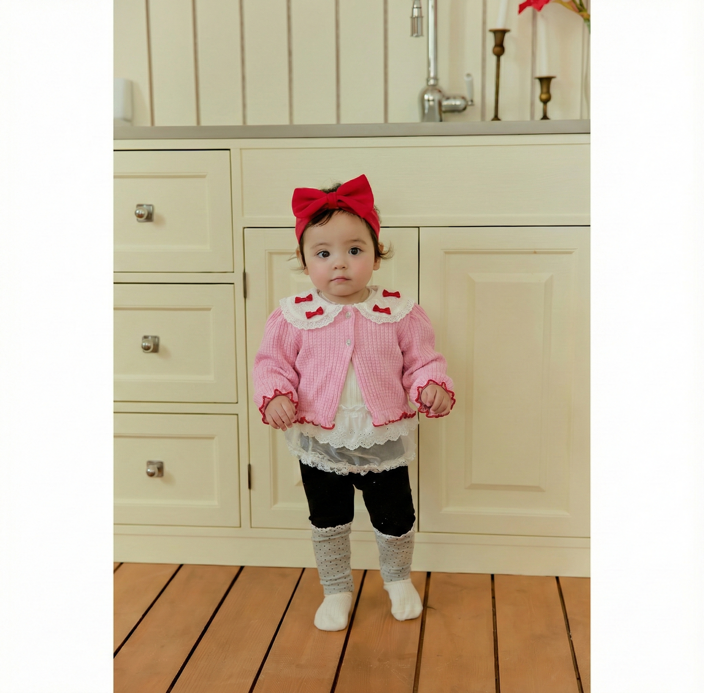 韓國童裝 26春 | SE01 小翻領針織外套 (70~90cm)