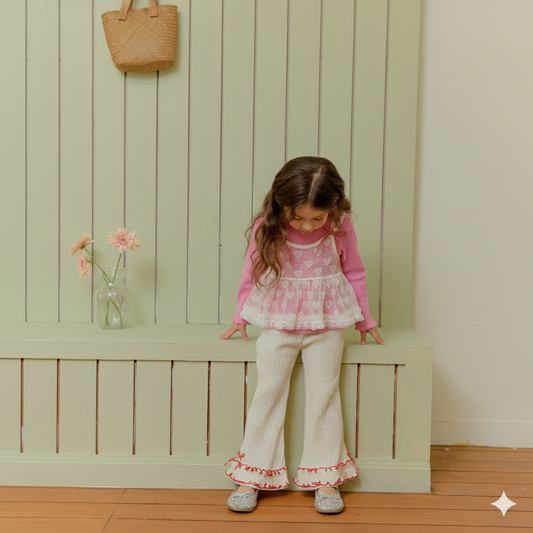 韓國童裝 26春 | SE32 荷葉喇叭褲 (90~130cm)