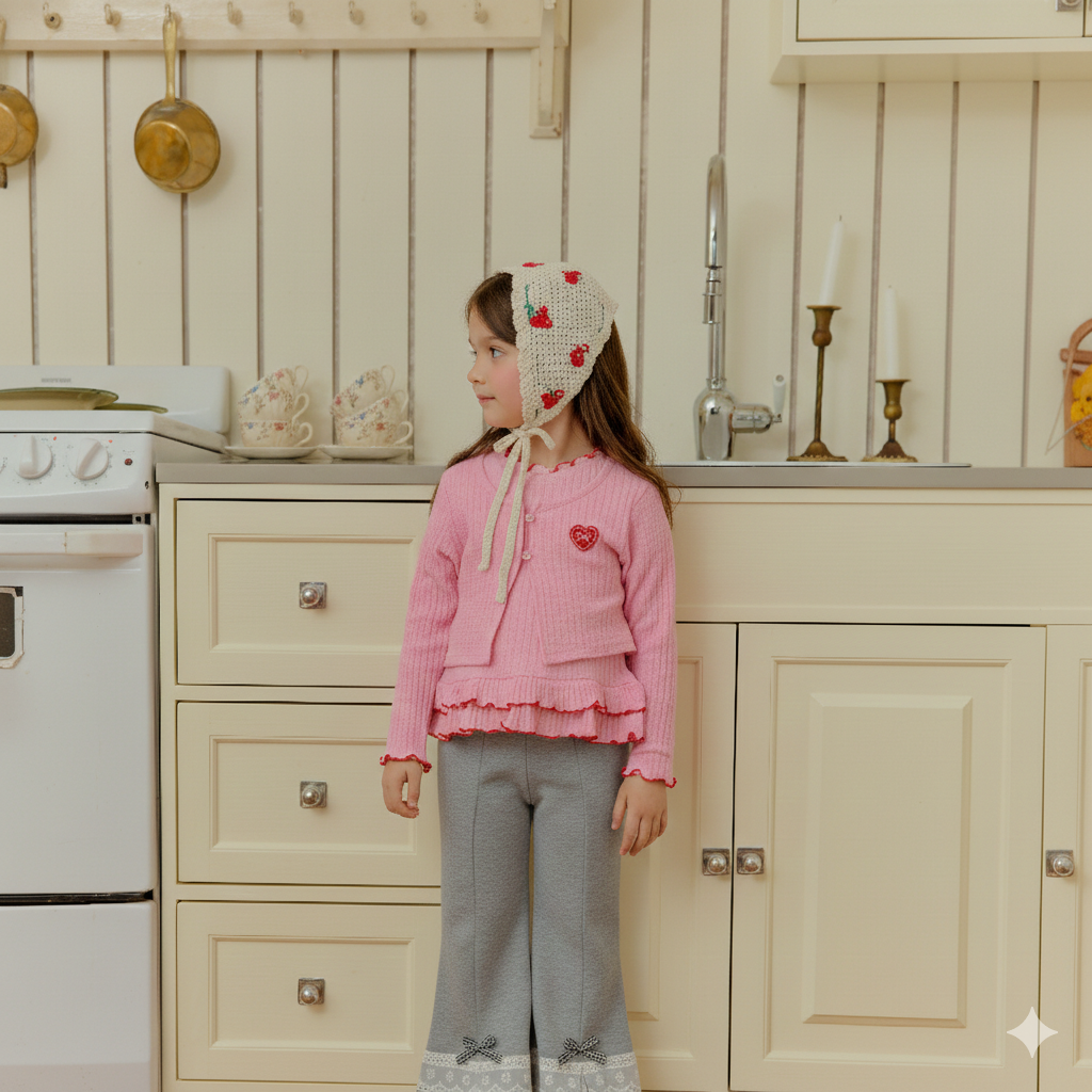 韓國童裝 26春 | SE38 鬆緊蕾絲褲 (90~130cm)