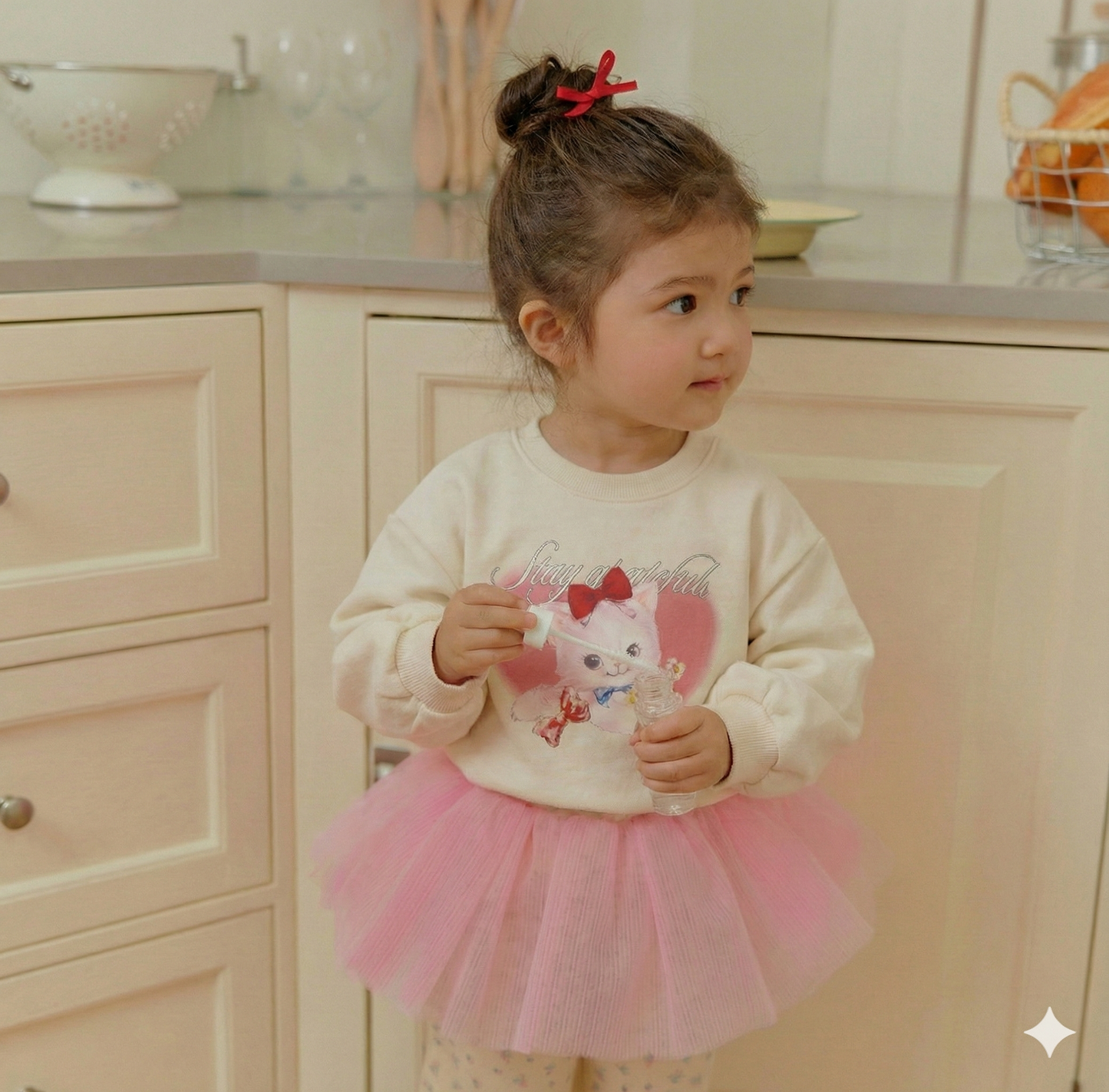 韓國童裝 26春 | SE26 Lace裙擺長褲 (90~130cm)