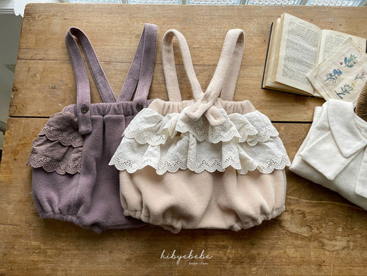 現貨▷ 韓國童裝 秋冬| Hibyebebe LACE BLOOMERS (80) - FLO | FLOWERKKOCH 