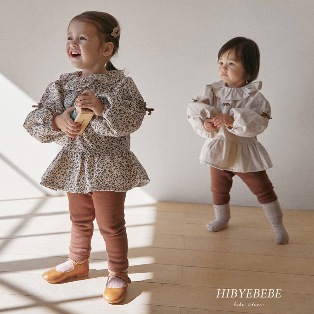 現貨▷ 韓國童裝 秋冬| Hibyebebe Ribbon Blouse Set (90/100) - FLO | FLOWERKKOCH 