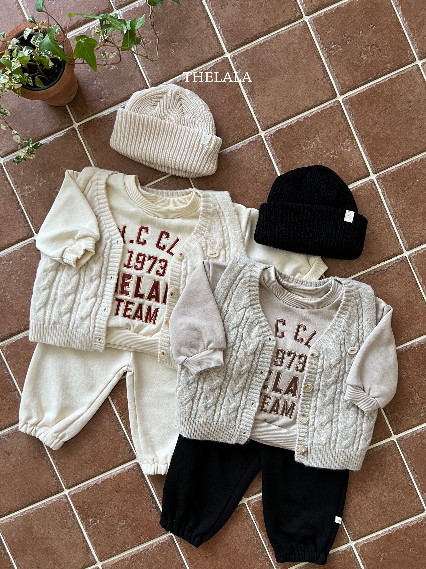 韓國童裝 25秋 | LA25301 Knit Vest （Baby and Kids)