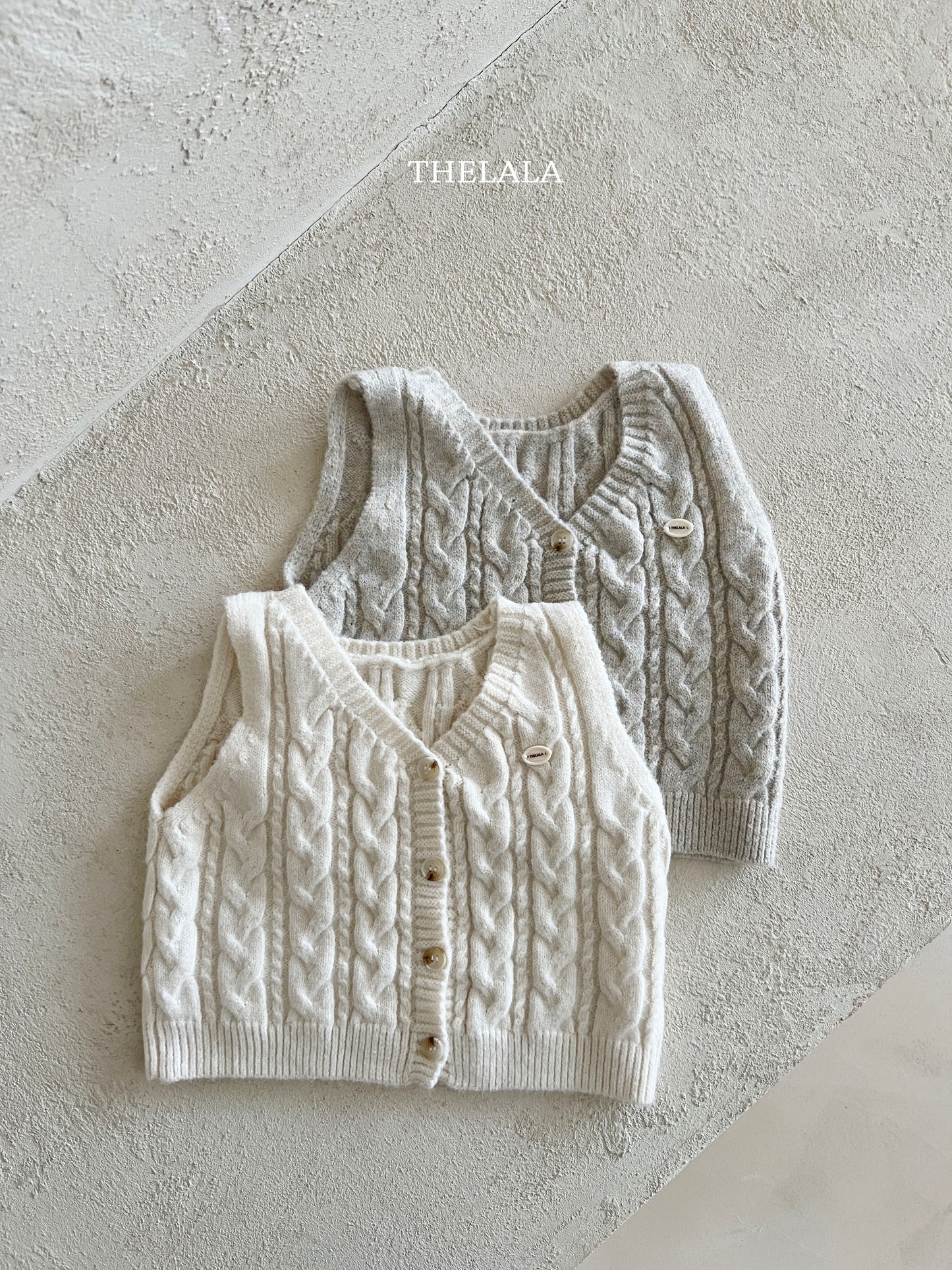 韓國童裝 25秋 | LA25301 Knit Vest （Baby and Kids)