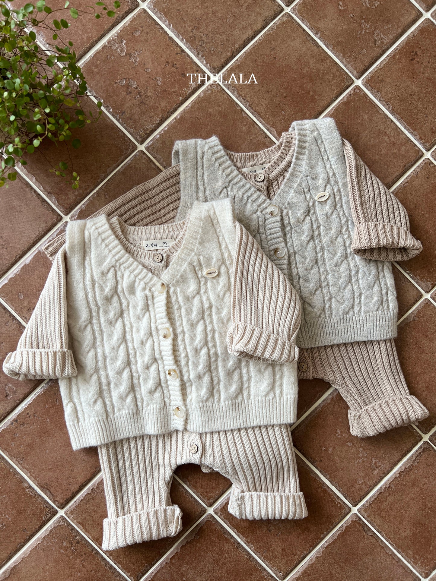 韓國童裝 25秋 | LA25301 Knit Vest （Baby and Kids)