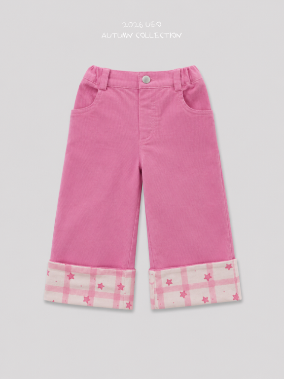 韓國童裝 26秋| UE23 Star Roll-up Pants 長褲 (90-130)