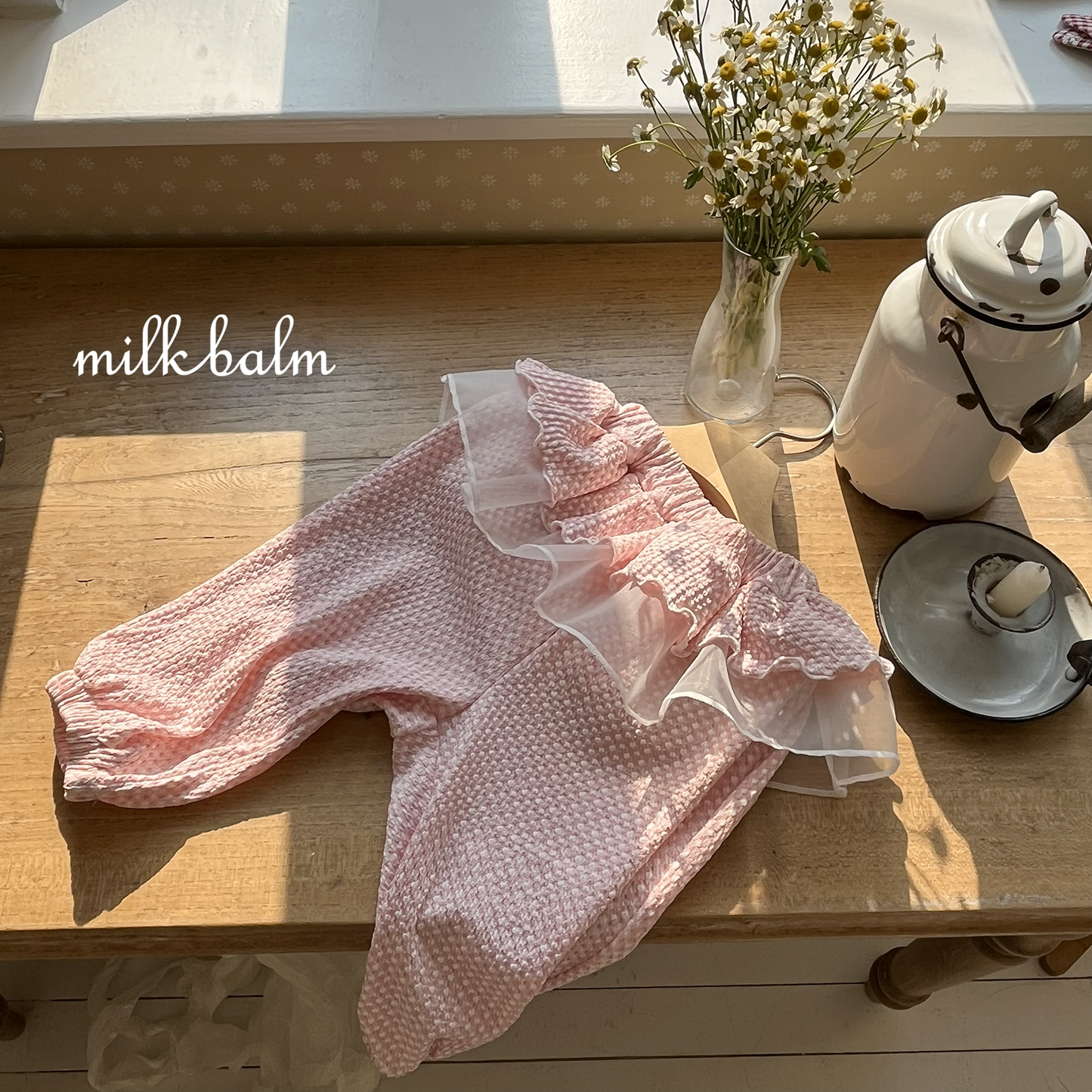 韓國童裝 26夏| MK24 Check Frill Pants (80-120cm)