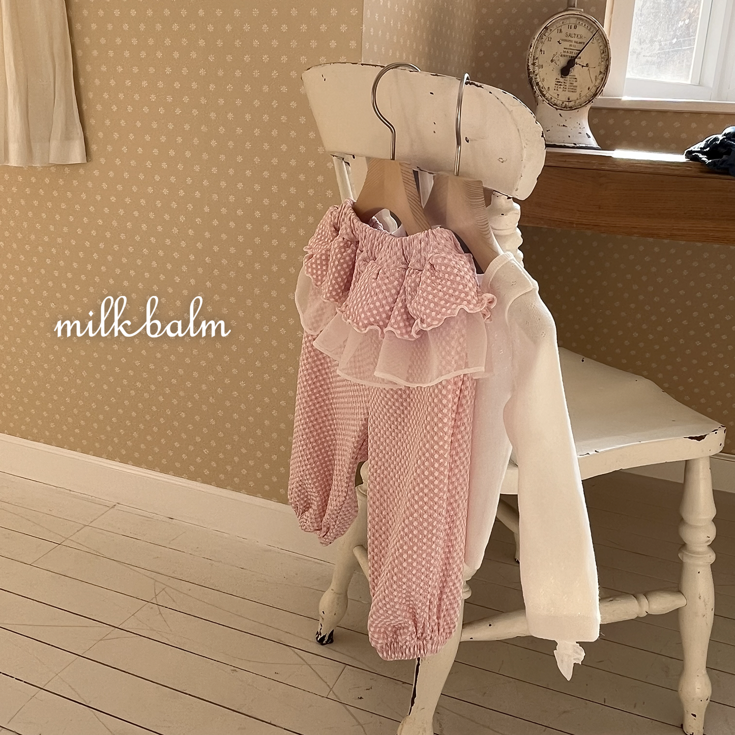 韓國童裝 26夏| MK24 Check Frill Pants (80-120cm)