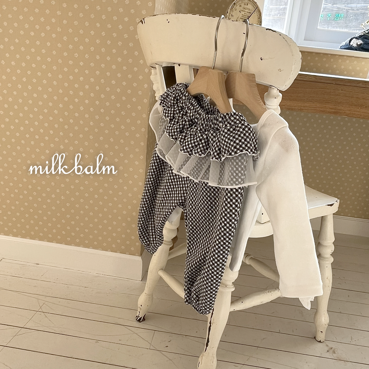 韓國童裝 26夏| MK24 Check Frill Pants (80-120cm)