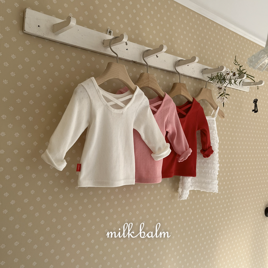 韓國童裝 26SS| MK19 Eyelet X-Tee (75-125cm)