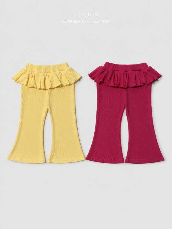 韓國童裝 26秋| UE16 Sweety Frill Bootcut Pants 長褲 (90-130)
