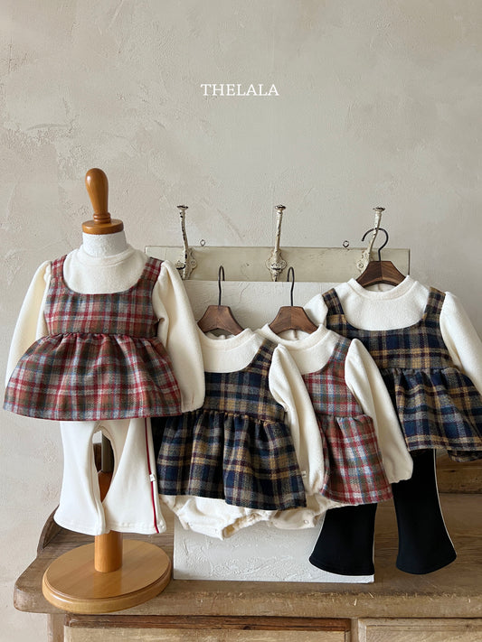 韓國童裝 25秋冬 | LA25416 Check check Blouse  (Baby & Kids)