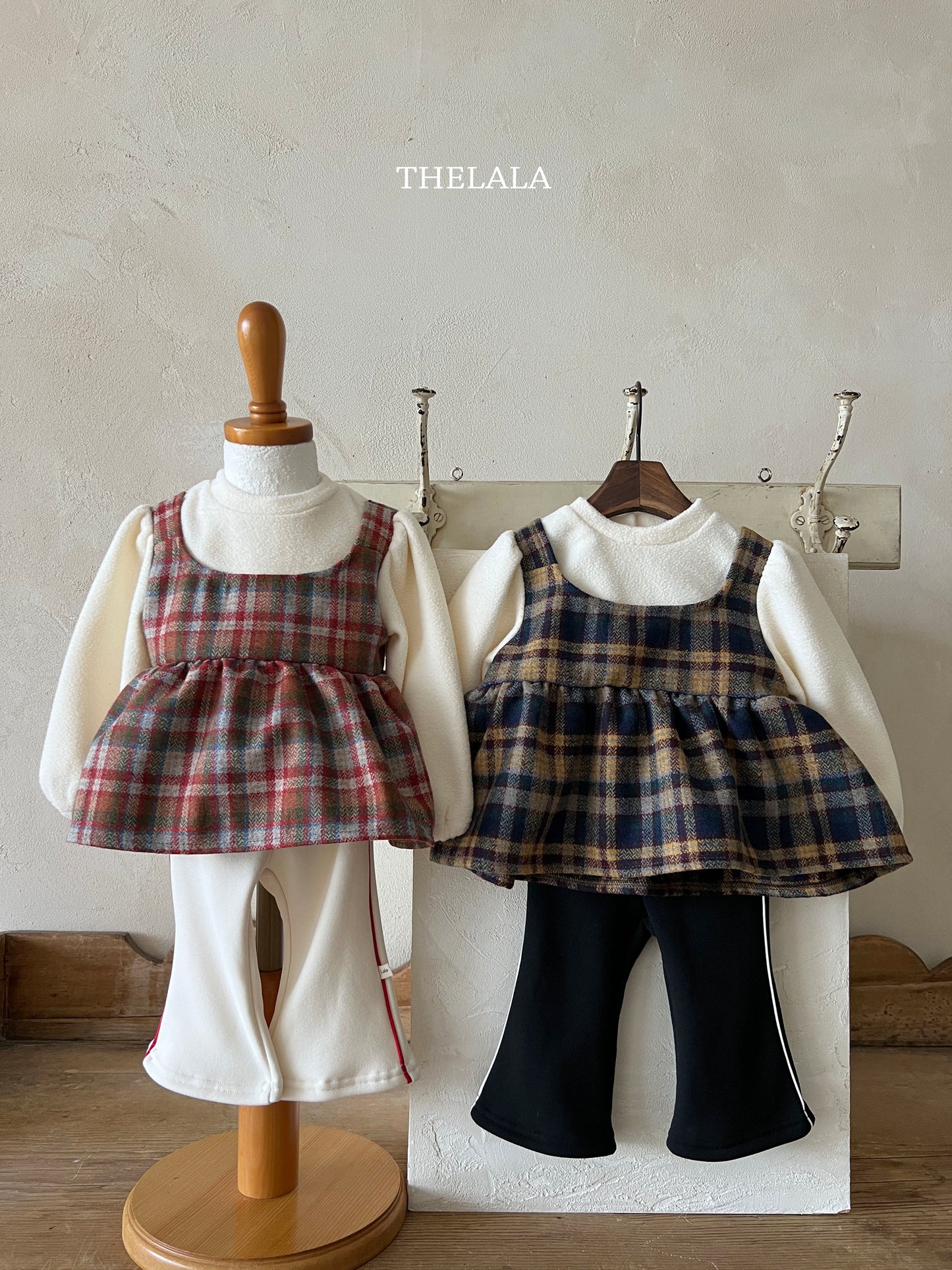 韓國童裝 25秋冬 | LA25416 Check check Blouse  (Baby & Kids)