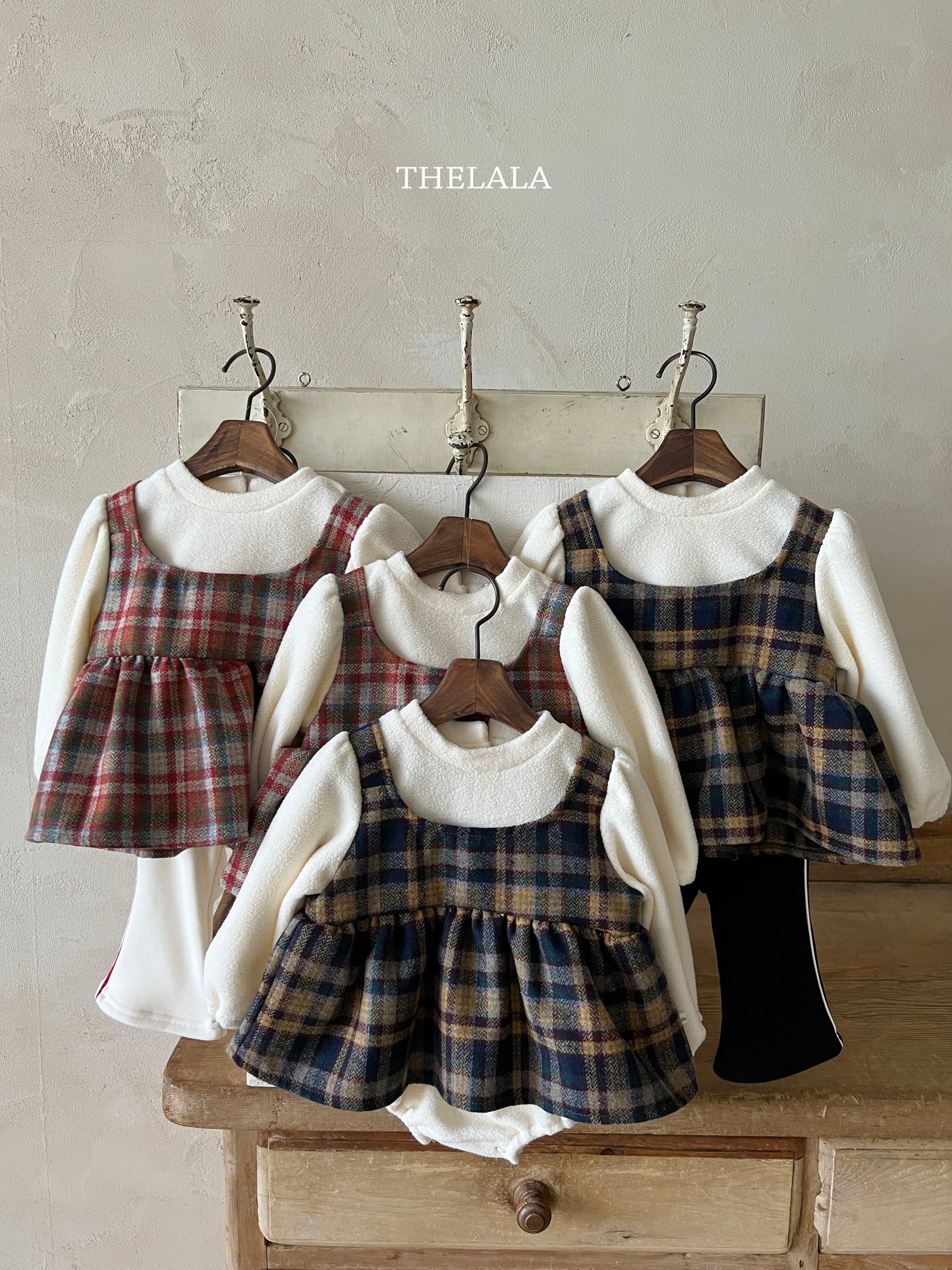 韓國童裝 25秋冬 | LA25415 Checkcheck Baby Suit