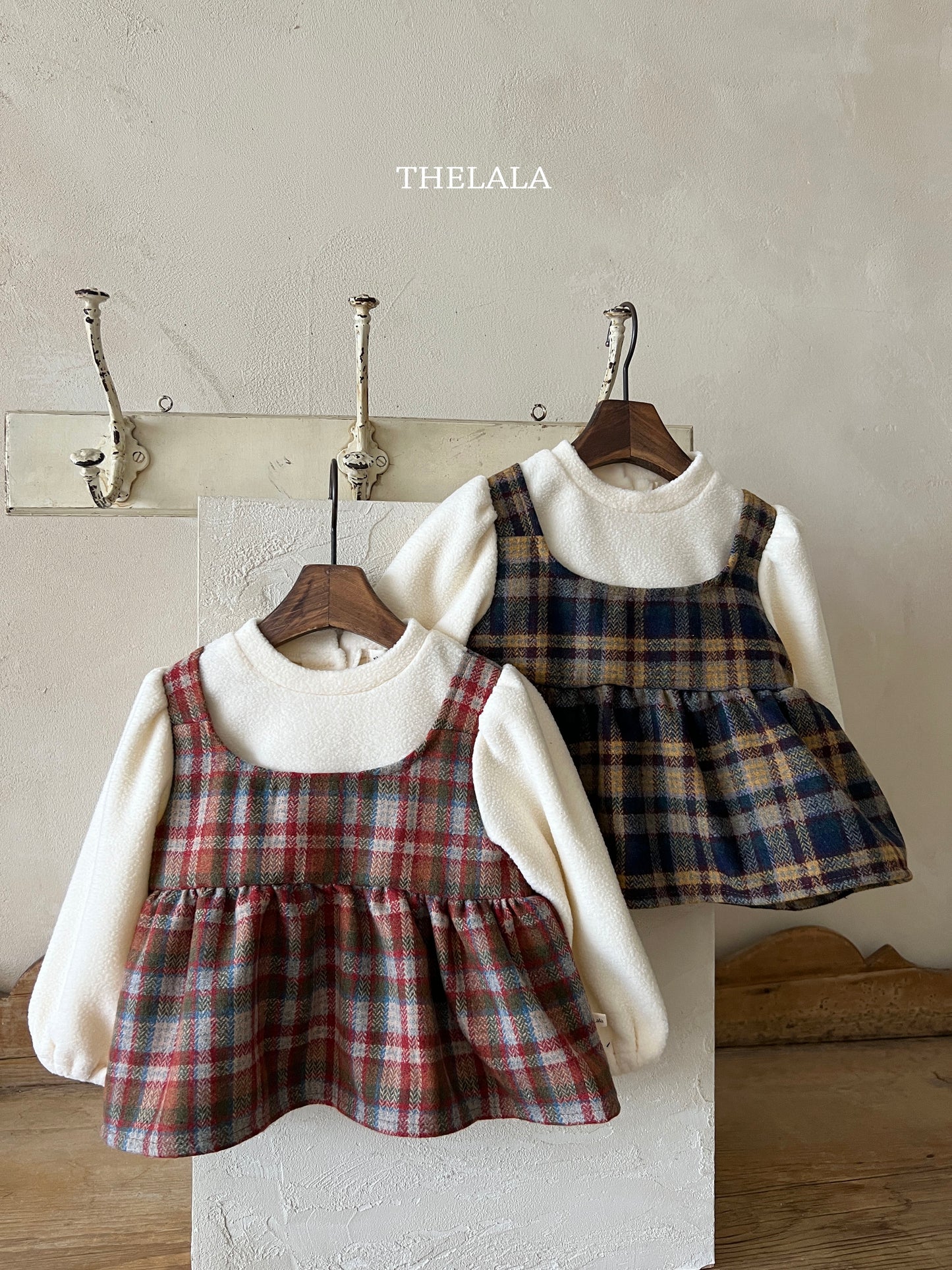 韓國童裝 25秋冬 | LA25416 Check check Blouse  (Baby & Kids)