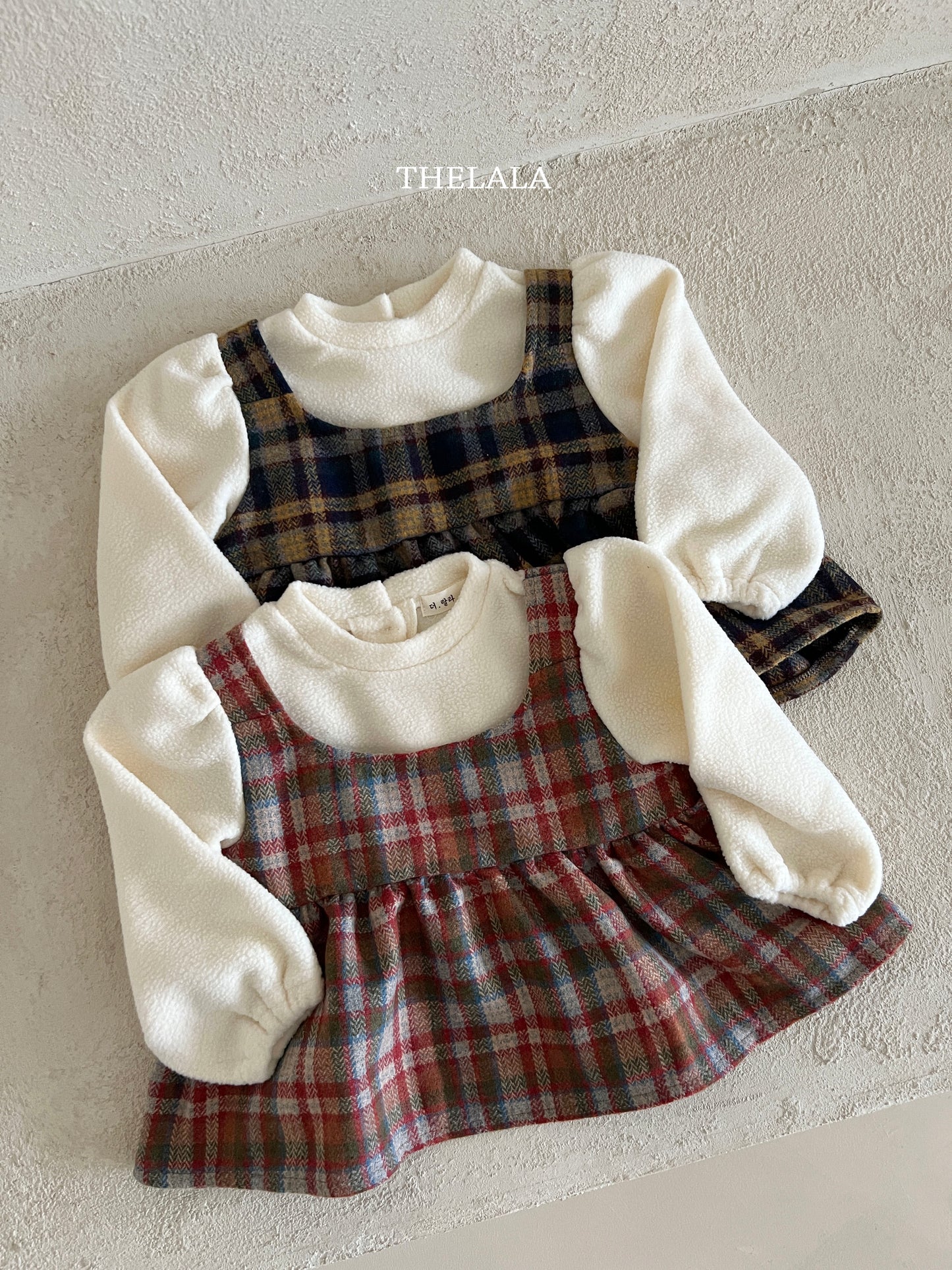 韓國童裝 25秋冬 | LA25416 Check check Blouse  (Baby & Kids)