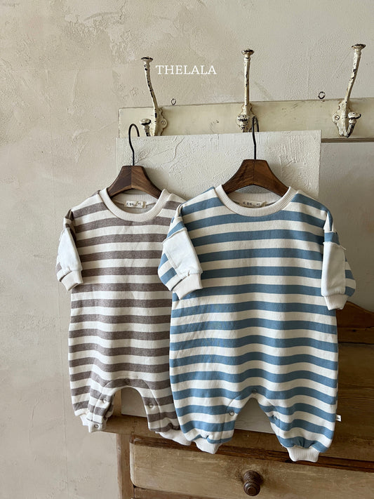 韓國童裝 25秋冬 | LA25425 Stripe Baby Suit