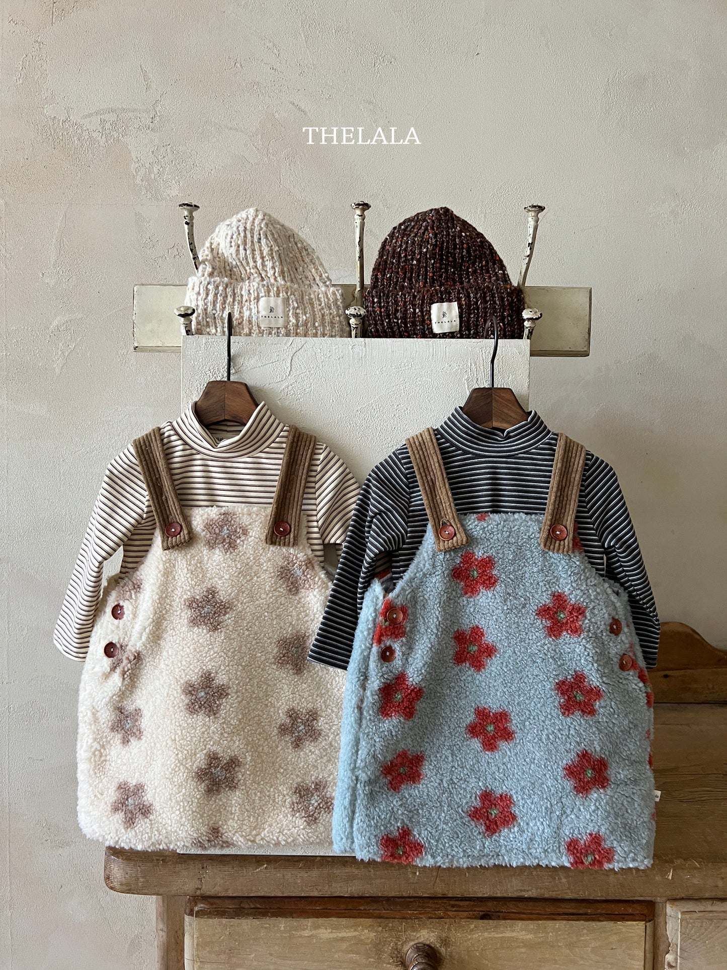 韓國童裝 25秋冬 | LA25456 Mock Neck Stripe Tee (Baby & Kids)