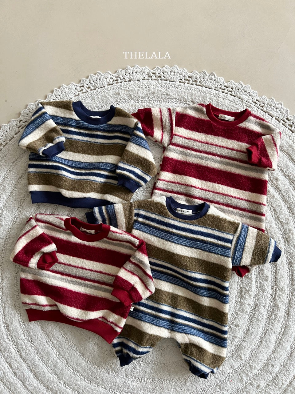 韓國童裝 25秋冬 | LA25422 Stripe MTM (Baby & Kids)