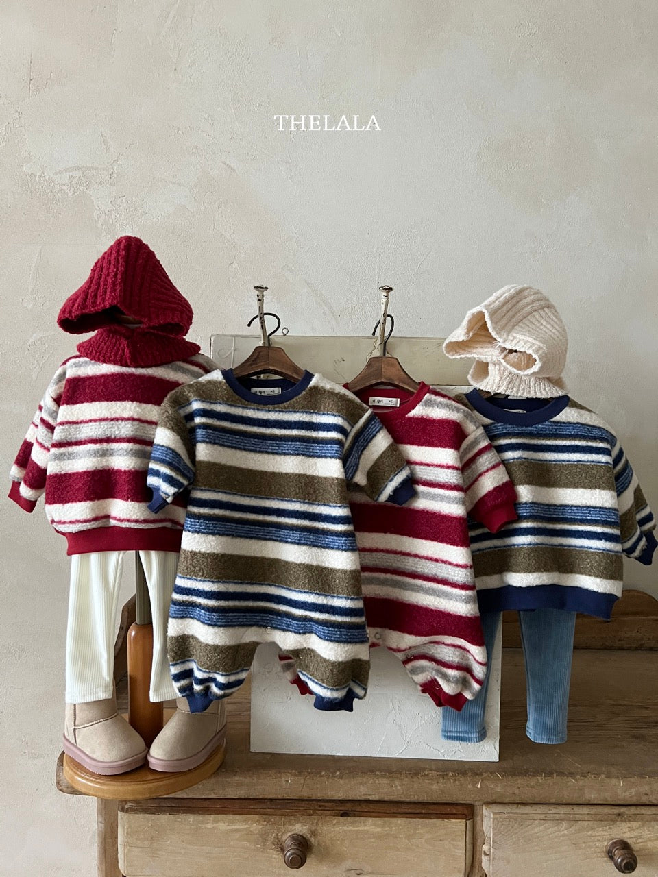 韓國童裝 25秋冬 | LA25422 Stripe MTM (Baby & Kids)