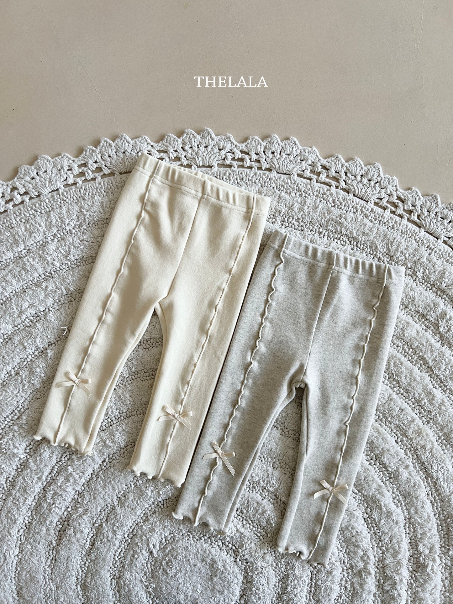 韓國童裝 25秋冬 | LA25442 Ribbon Leggings (Baby & Kids)