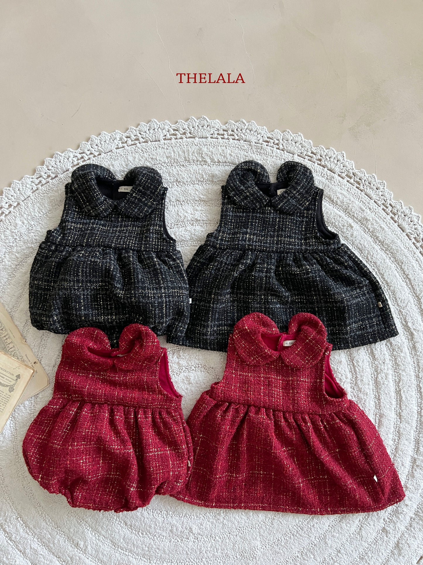 韓國童裝 25秋冬 | LA25411 Tweed Baby Suit