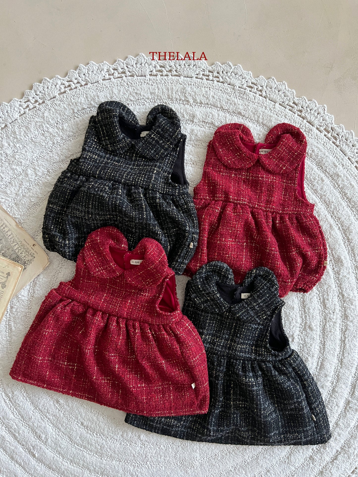 韓國童裝 25秋冬 | LA25412 Tweed OPS (Baby & Kids)