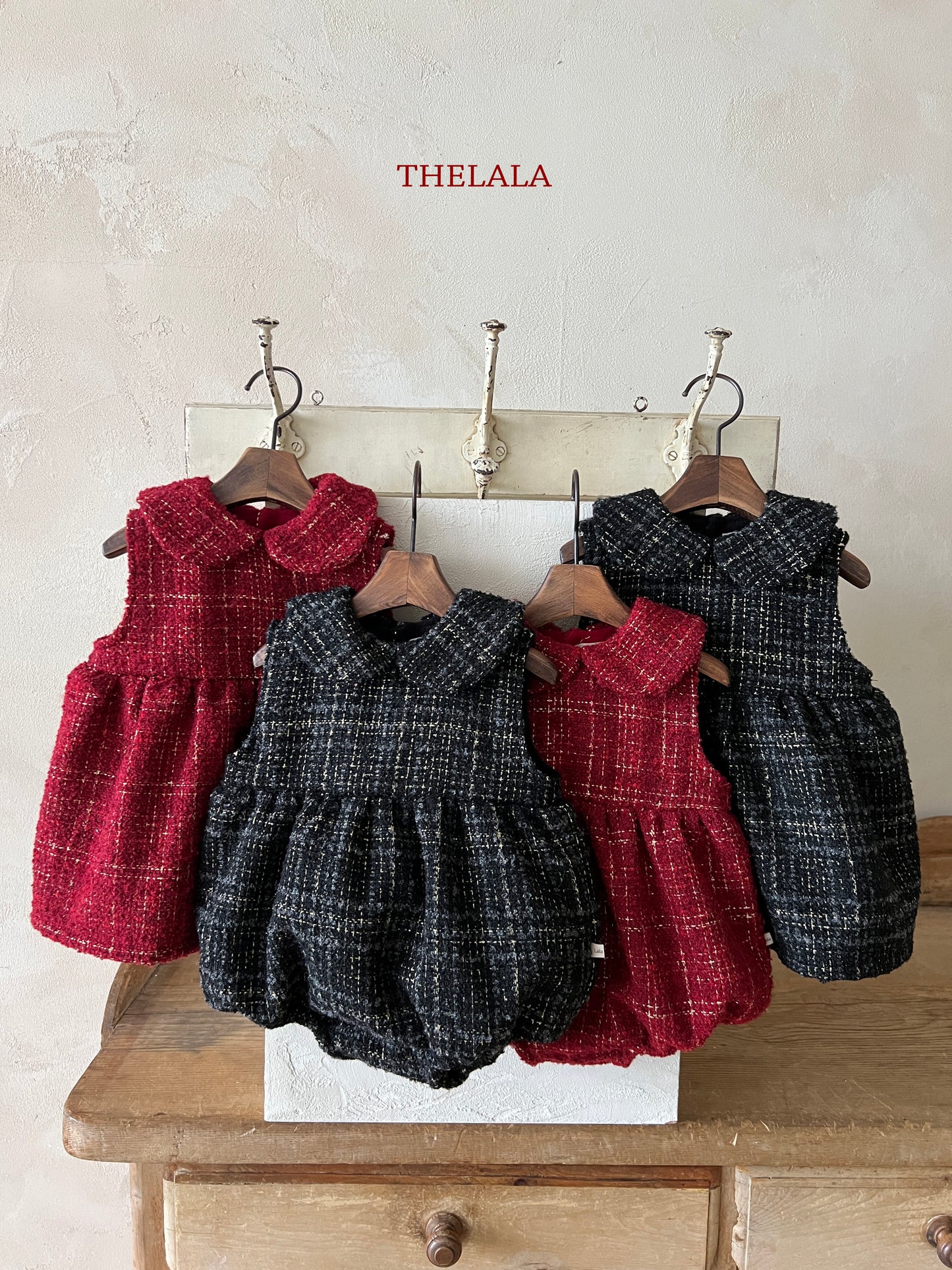 韓國童裝 25秋冬 | LA25411 Tweed Baby Suit