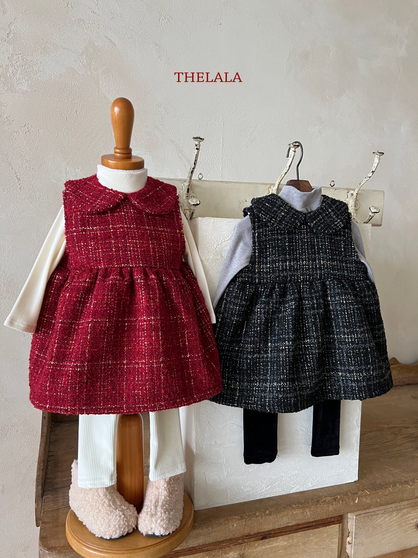 韓國童裝 25秋冬 | LA25412 Tweed OPS (Baby & Kids)