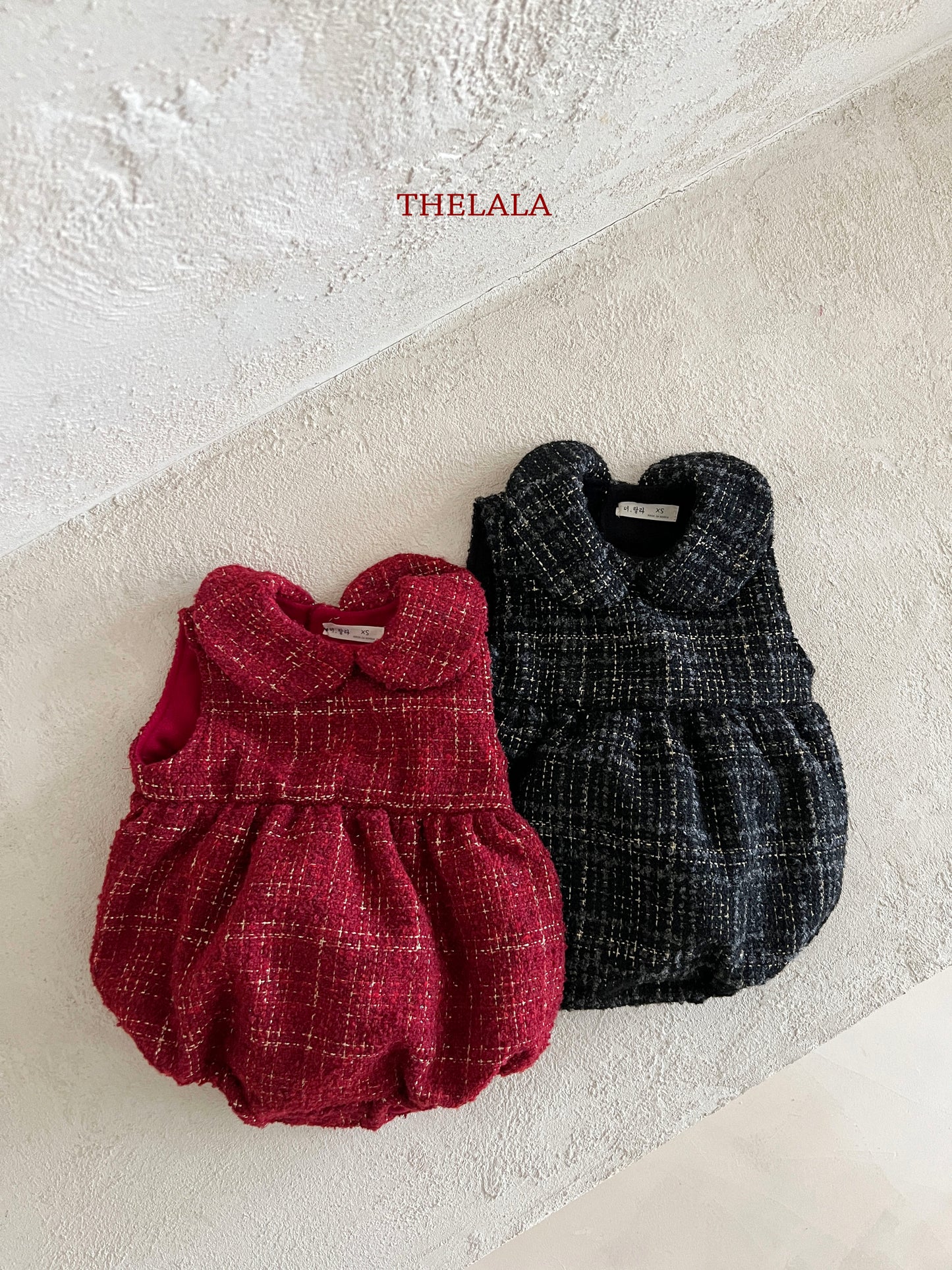 韓國童裝 25秋冬 | LA25411 Tweed Baby Suit